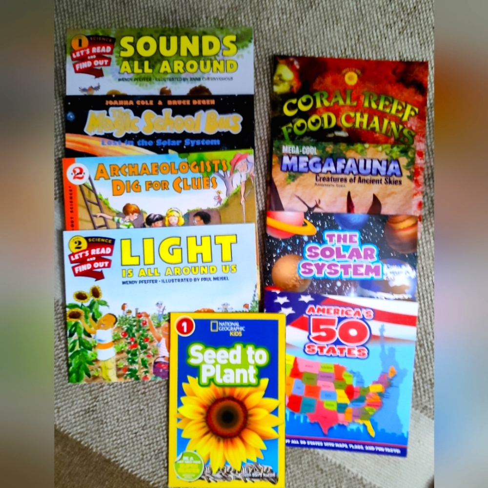 Childrens Educational Science& Geography book  bundle Grades K-2